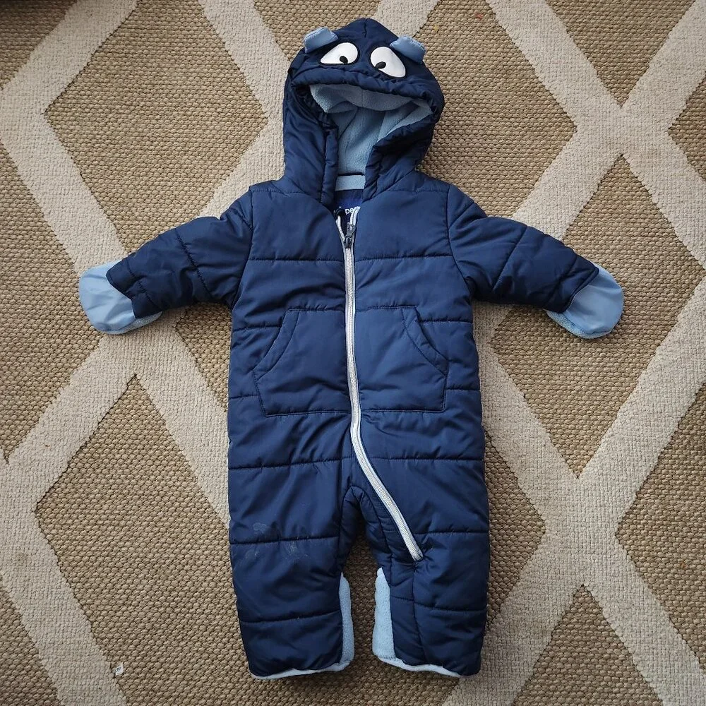 Wippette Baby Boys 12 Months Blue Eyes Snowpram 3D Ears